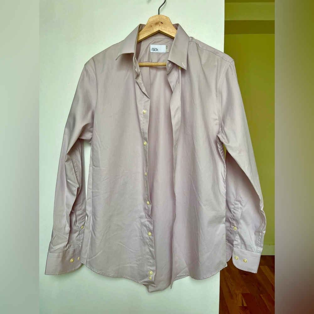 Nordstrom Men’s Lavender light purple button down dress shirt non iron S M